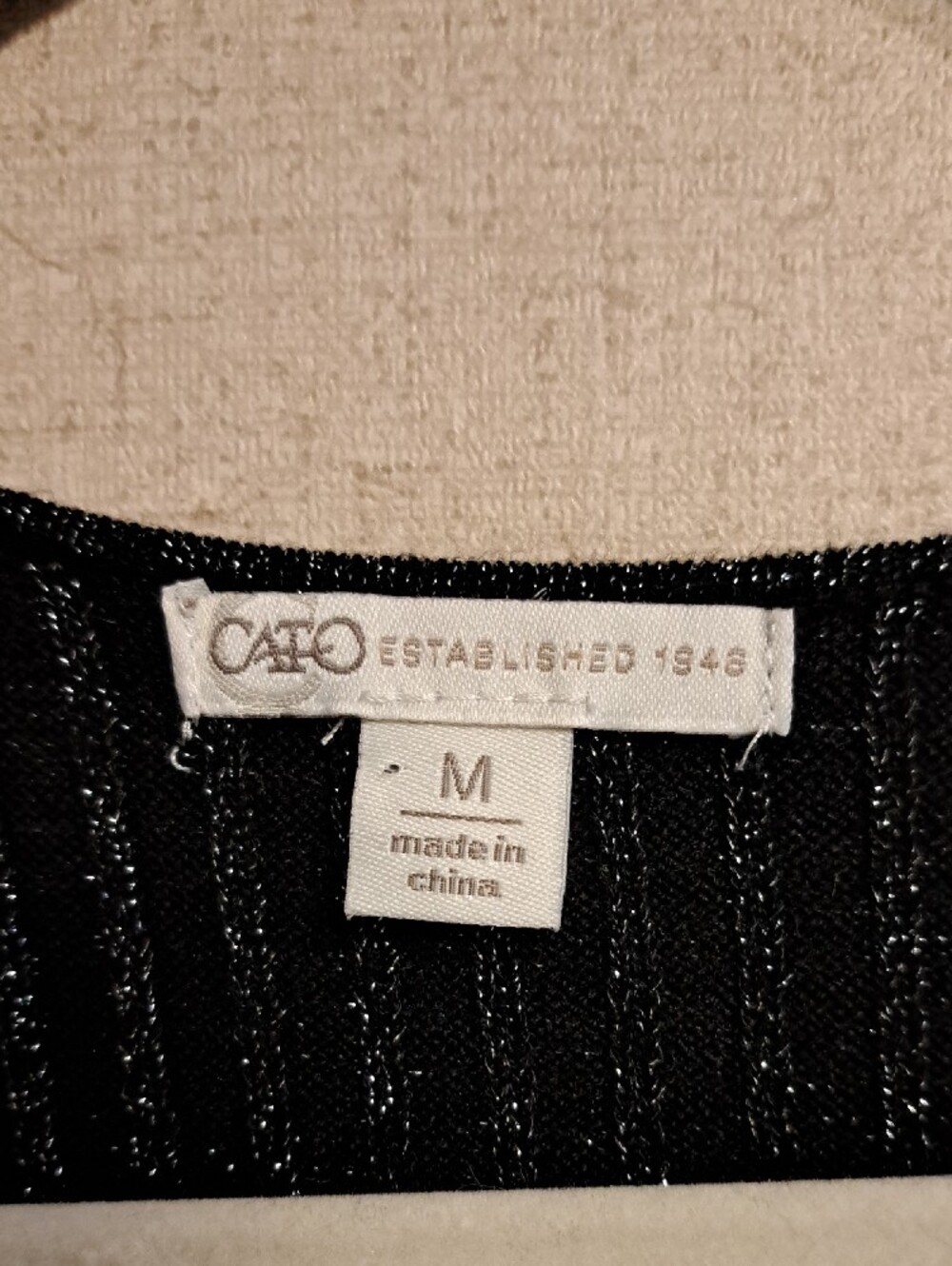 Cato Black Metallic Wrap Dress with Tie Waist - Picture 2 of 4